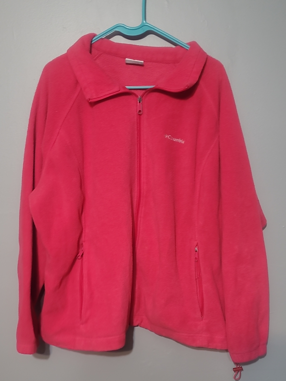 Columbia Bright Pink Full-Zip Fleece Jacket
